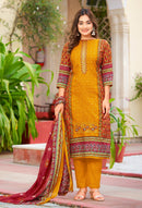 Al Zohaib Az 1379  Pure Cotton Printed  With Heavy Self Work Pakistani Suit