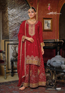 EBA 1961 Hevey Chinon With Emboidery Work Pakistani Suit