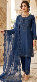 Hoor Tex  Hf-723 C Premuim Heavy Chiffon Silk Pakistani Suit