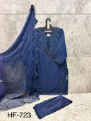 Hoor Tex  Hf-723 C Premuim Heavy Chiffon Silk Pakistani Suit