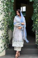 Hazzel 0327 Pure Cotton Printed And Embroidery Work Pakistani Suit