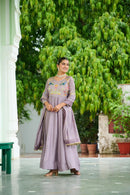 LW 9299 B Vichitra Silk with Rich Sequins Elegant Teal Embroidered Anarkali Gown