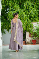 LW 9299 B Vichitra Silk with Rich Sequins Elegant Teal Embroidered Anarkali Gown