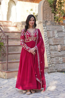 KA 1147 B Faux Blooming With Embroidery Zari Sequins Work Gowns