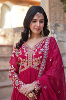 KA 1147 B Faux Blooming With Embroidery Zari Sequins Work Gowns