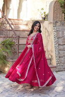 KA 1147 B Faux Blooming With Embroidery Zari Sequins Work Gowns