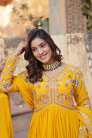 KA 1147 Faux Blooming With Embroidery Zari Sequins Work Gowns