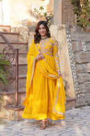 KA 1147 Faux Blooming With Embroidery Zari Sequins Work Gowns