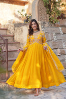 KA 1147 Faux Blooming With Embroidery Zari Sequins Work Gowns