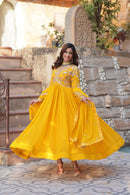 KA 1147 Faux Blooming With Embroidery Zari Sequins Work Gowns