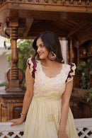 KA 1234 Cotton With Sequins Multithreaded Beads Embroidered work Gowns