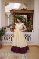 KA 1234 Cotton With Sequins Multithreaded Beads Embroidered work Gowns