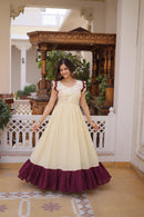 KA 1234 Cotton With Sequins Multithreaded Beads Embroidered work Gowns