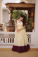 KA 1234 Cotton With Sequins Multithreaded Beads Embroidered work Gowns