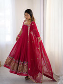 ZF 5010 C Elegant Embroidered Sequence Designer Anarkali Gowns