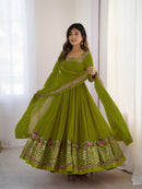 ZF 5010 D Elegant Embroidered Sequence Designer Anarkali Gowns