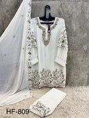 Hoor Tex 809 C Designer Heavy Georgette With Zarkan Work Pakistani Suit