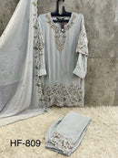 Hoor Tex 809 B Designer Heavy Georgette With Zarkan Work Pakistani Suit
