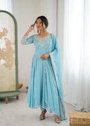 ZF 5012 C Heavy Embroidery Sequins Designer Anarkali Gown