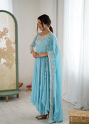 ZF 5012 C Heavy Embroidery Sequins Designer Anarkali Gown