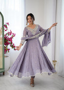 ZF 5012 D Heavy Embroidery Sequins Designer Anarkali Gown