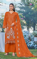 Florent 1076 A Cambric Cotton With Heavy Embroidery Work Pakistni Suit