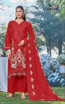 Florent 1076 C Cambric Cotton With Heavy Embroidery Work Pakistni Suit