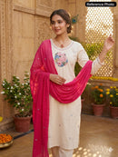 KR 411 Pure Mul Cotton With Embroidery Work Kurtis