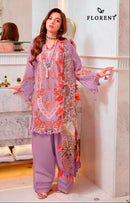 Florent 1077 C Cambric Cotton With Heavy Embroidery Work Pakistani Suit