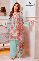 Florent 1077 B Cambric Cotton With Heavy Embroidery Work Pakistani Suit
