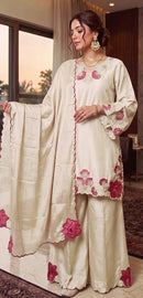 Hoor Tex 804 B Heavy Chiffon Malai Satin Pakistani Suit