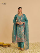 Alizeh 7096 Pure Chiffon Shimmer Silk Pakistani Suit
