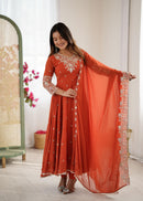 ZF 5012 E Heavy Embroidery Sequins Designer Anarkali Gown
