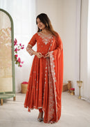 ZF 5012 E Heavy Embroidery Sequins Designer Anarkali Gown
