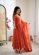 ZF 5012 E Heavy Embroidery Sequins Designer Anarkali Gown