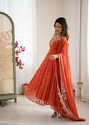ZF 5012 E Heavy Embroidery Sequins Designer Anarkali Gown