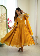 ZF 5012 F Heavy Embroidery Sequins Designer Anarkali Gown
