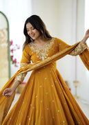ZF 5012 F Heavy Embroidery Sequins Designer Anarkali Gown