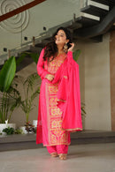 LW 9306 C Chinnon With Zari Multi & Thread Embroidered Work Suit