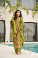 LW 9306 Chinnon With Zari Multi & Thread Embroidered Work Suit