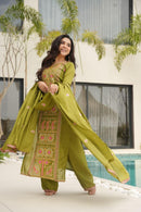 LW 9306 Chinnon With Zari Multi & Thread Embroidered Work Suit