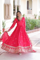Lw 9281 Vichitra Silk With Rich Sequins & Zari Embroidered Work Gown
