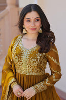 LW 9234 B Fendy Fabric With Zari Sequins Embroidered Work Gown