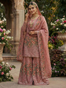 NSR 887 A Pure Fendy Silk With Heavy Embroidery Work Sharara