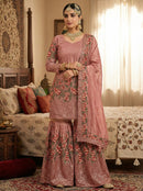 NSR 887 A Pure Fendy Silk With Heavy Embroidery Work Sharara