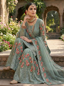 NSR 887 B Pure Fendy Silk With Heavy Embroidery Work Sharara