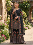 NSR 887 C Pure Fendy Silk With Heavy Embroidery Work Sharara