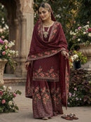 NSR 887 D Pure Fendy Silk With Heavy Embroidery Work Sharara
