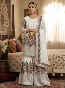 NSR 887 E Pure Fendy Silk With Heavy Embroidery Work Sharara