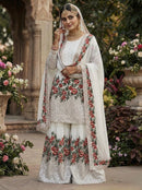 NSR 887 E Pure Fendy Silk With Heavy Embroidery Work Sharara